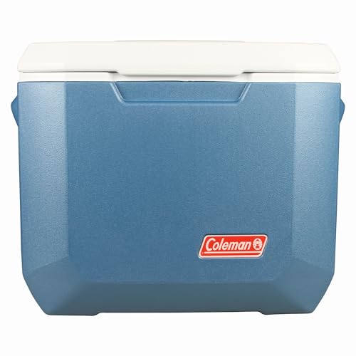 Coleman Xtreme 50qt Rolling Cooler with Wheels, Extra - Walled Insulation (Blue) - Kidsy