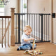 COMOMY 30" Auto - Close Baby Gate, 29.5–43.3" Wide (Black) - Kidsy