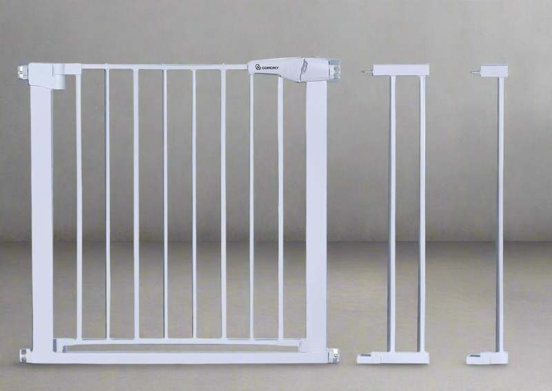 COMOMY Extra Wide Baby Gate 29.5" - 40.5" (White) - Kidsy