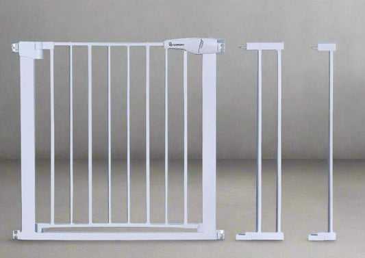 COMOMY Extra Wide Baby Gate 29.5" - 40.5" (White) - Kidsy