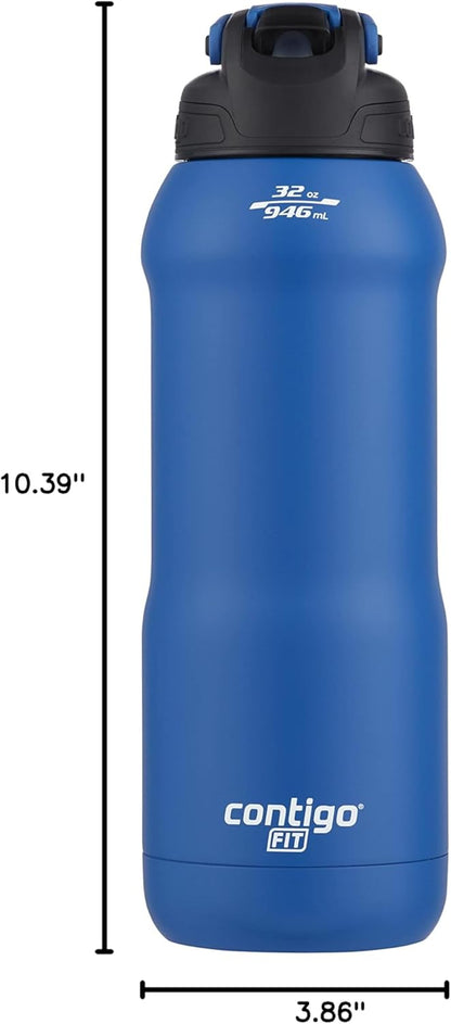 Contigo Fit Autospout Water Bottle, 32 oz (Blue/Black) - Kidsy