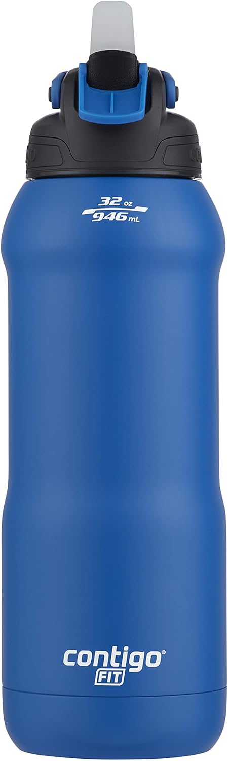 Contigo Fit Autospout Water Bottle, 32 oz (Blue/Black) - Kidsy