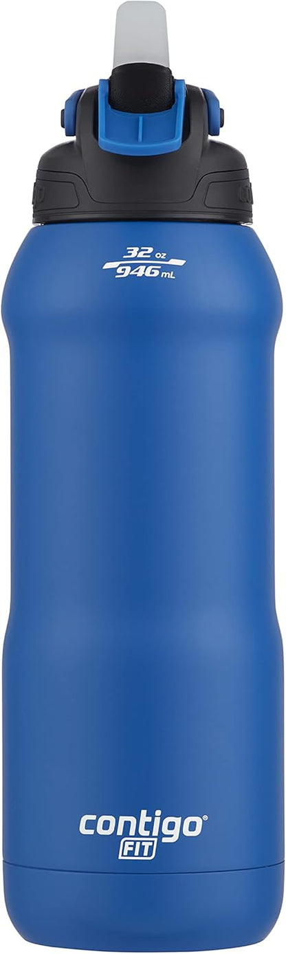 Contigo Fit Autospout Water Bottle, 32 oz (Blue/Black) - Kidsy