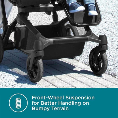 Contours Element Side - by - Side Convertible Toddler and Baby Stroller Single - to - Double (Stealth Black) - Kidsy
