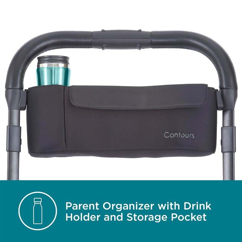 Contours Element Side - by - Side Convertible Toddler and Baby Stroller Single - to - Double (Stealth Black) - Kidsy