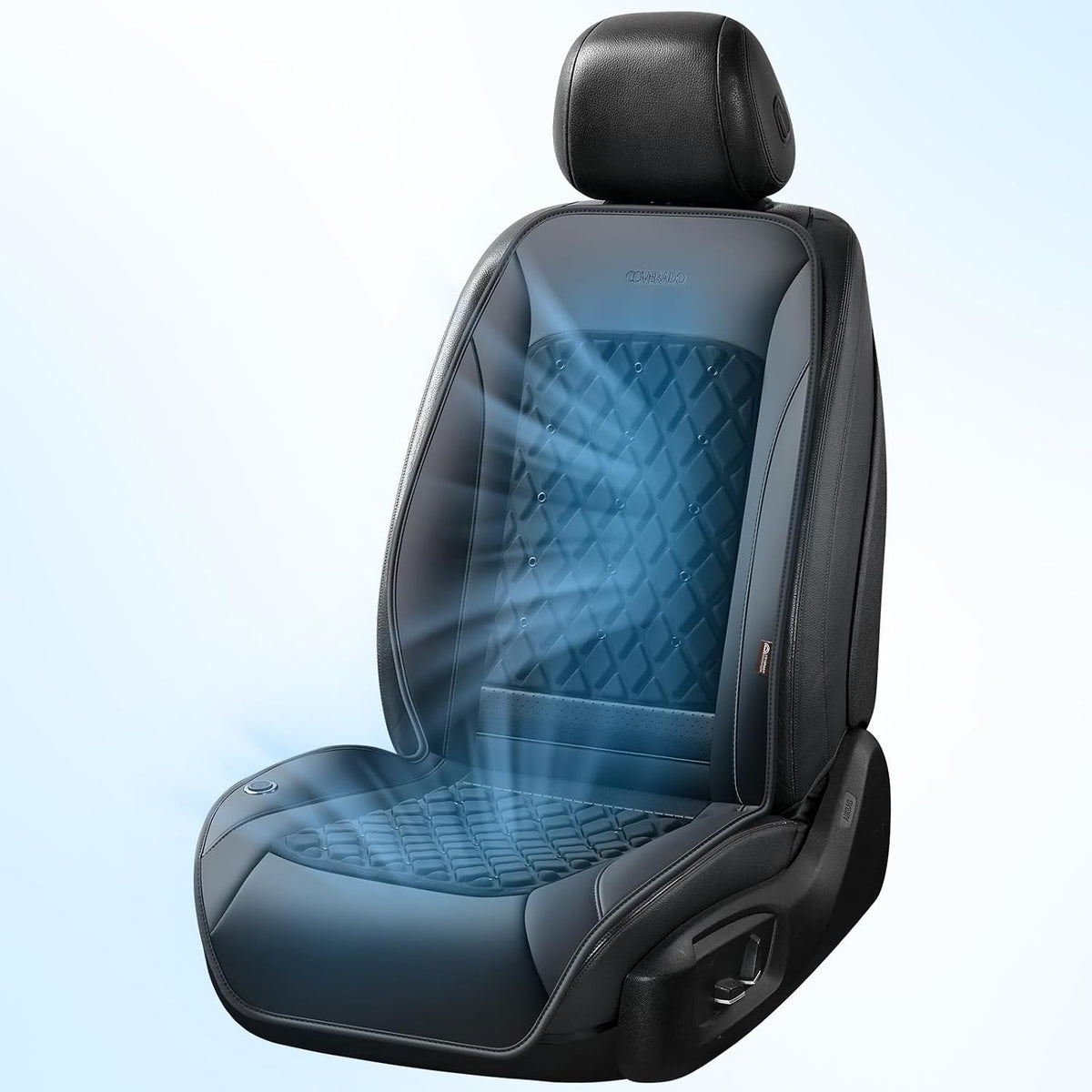 Coverado 2026 Upgraded Airflow Cooling Car Seat Cover (Deep Black) - Kidsy