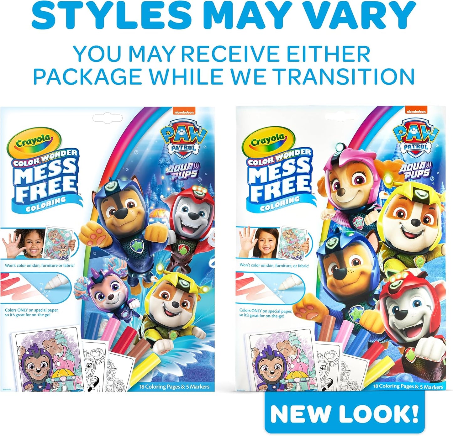 Crayola PAW Patrol Aqua Pups Color Wonder Coloring Set (Multi) - Kidsy