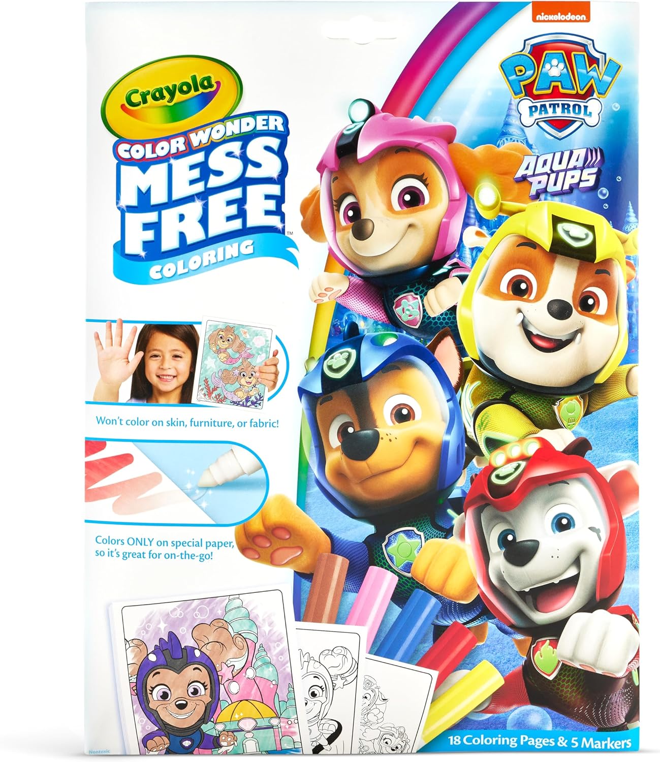 Crayola PAW Patrol Aqua Pups Color Wonder Coloring Set (Multi) - Kidsy