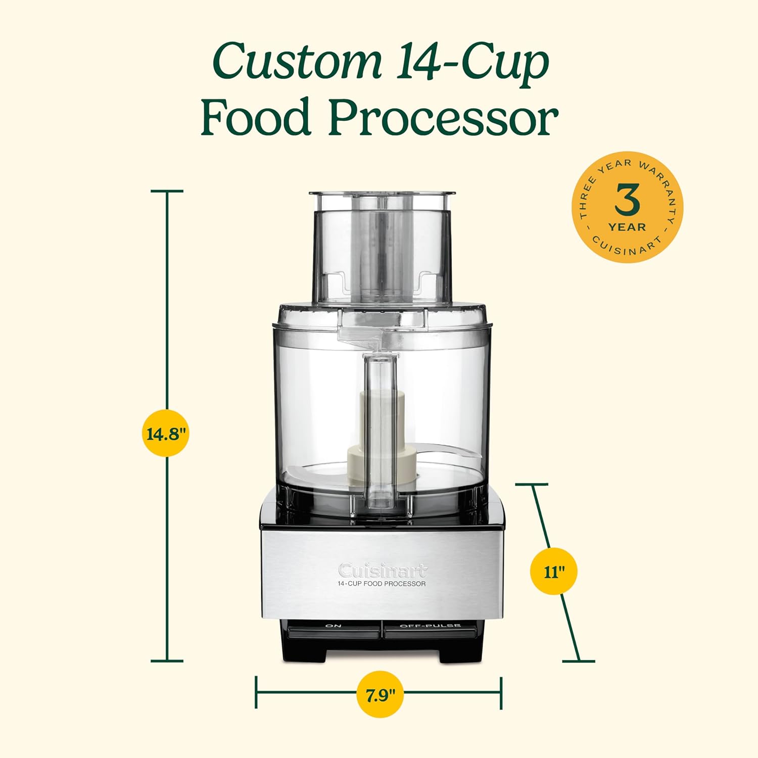 Cuisinart DFP - 14BCNY – 14 - Cup Food Processor (Stainless Steel) - Kidsy