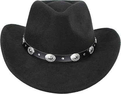 CXQRR Cowboy Hat with Removable Belt (Black) - Kidsy