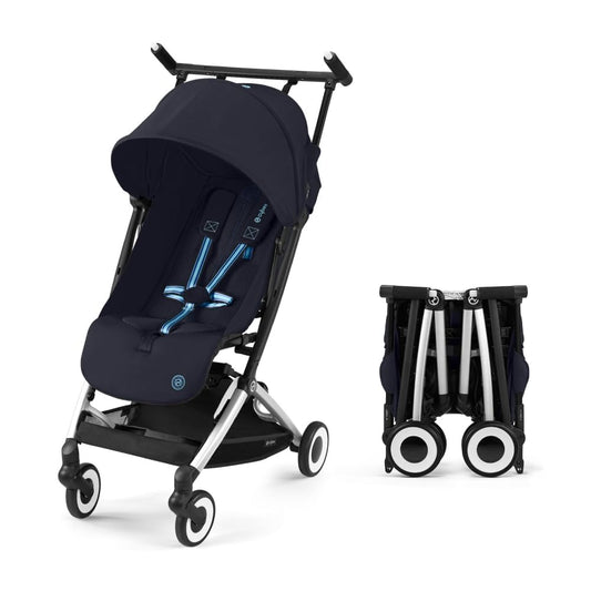Cybex Libelle 2 Lightweight Travel Stroller with Compact Fold (Dark Blue) - Kidsy