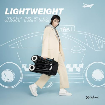 Cybex Libelle Lightweight Travel Baby Stroller (Magic Black) - Kidsy