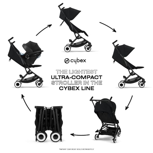Cybex Libelle Lightweight Travel Baby Stroller (Magic Black) - Kidsy