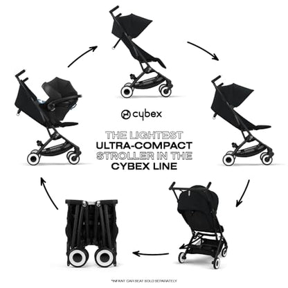 Cybex Libelle Lightweight Travel Baby Stroller (Magic Black) - Kidsy