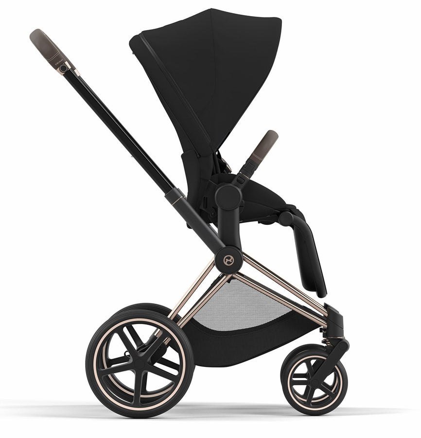 Cybex Priam 4 Stroller (One Box) Rose Gold Frame Deep Black