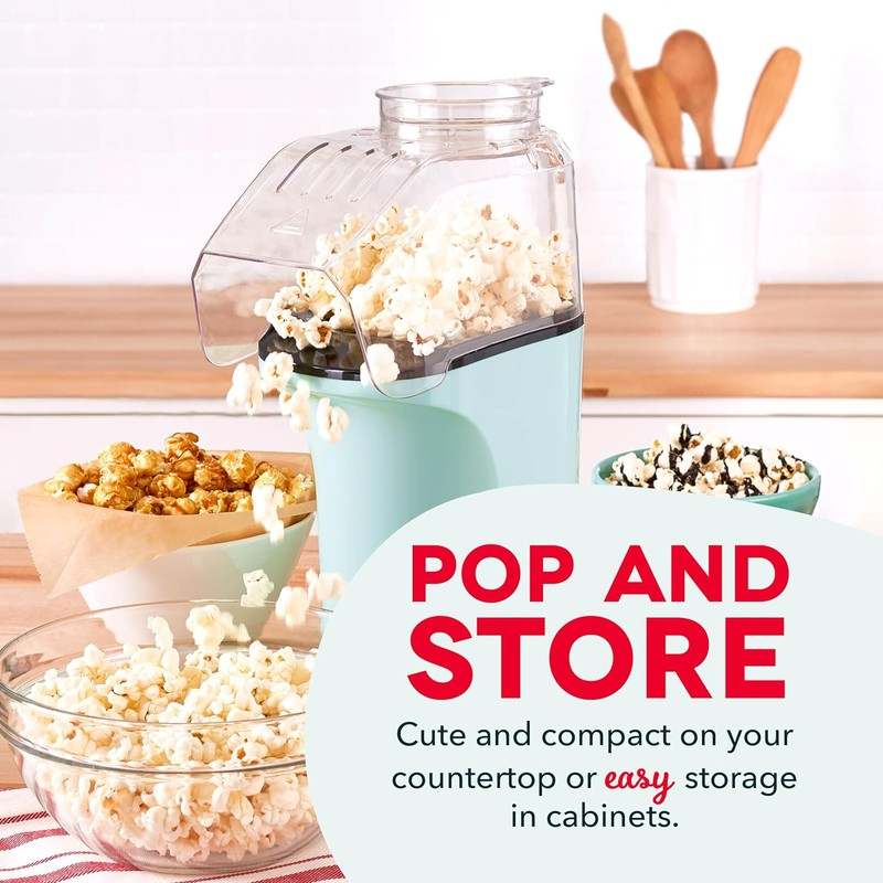 Dash 16 Cup Electric Popcorn Maker (Aqua) - Kidsy