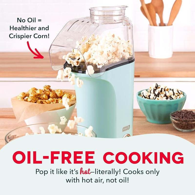 Dash 16 Cup Electric Popcorn Maker (Aqua) - Kidsy