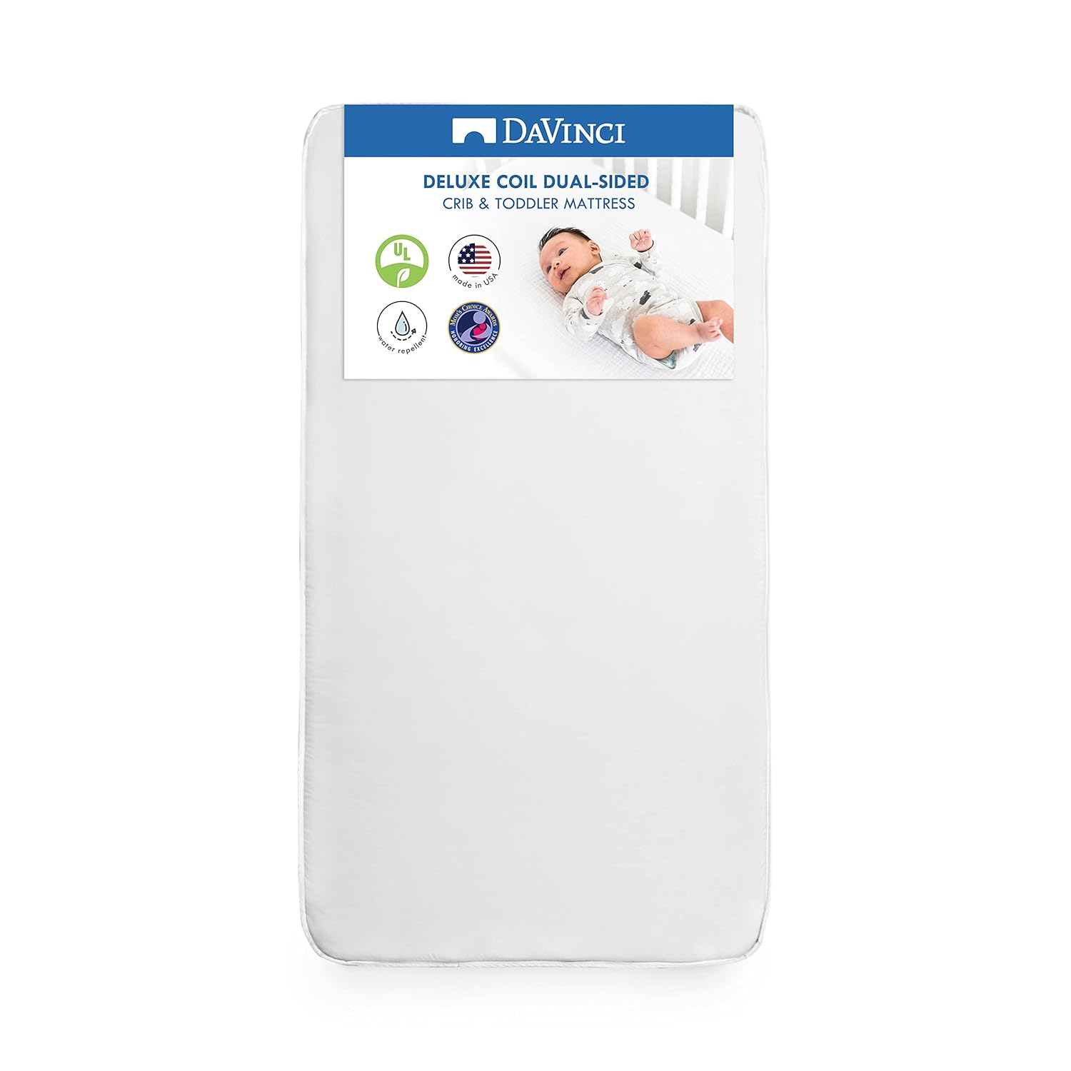 DaVinci Pure Core Memory Foam Baby Crib Mattress (White) - Kidsy