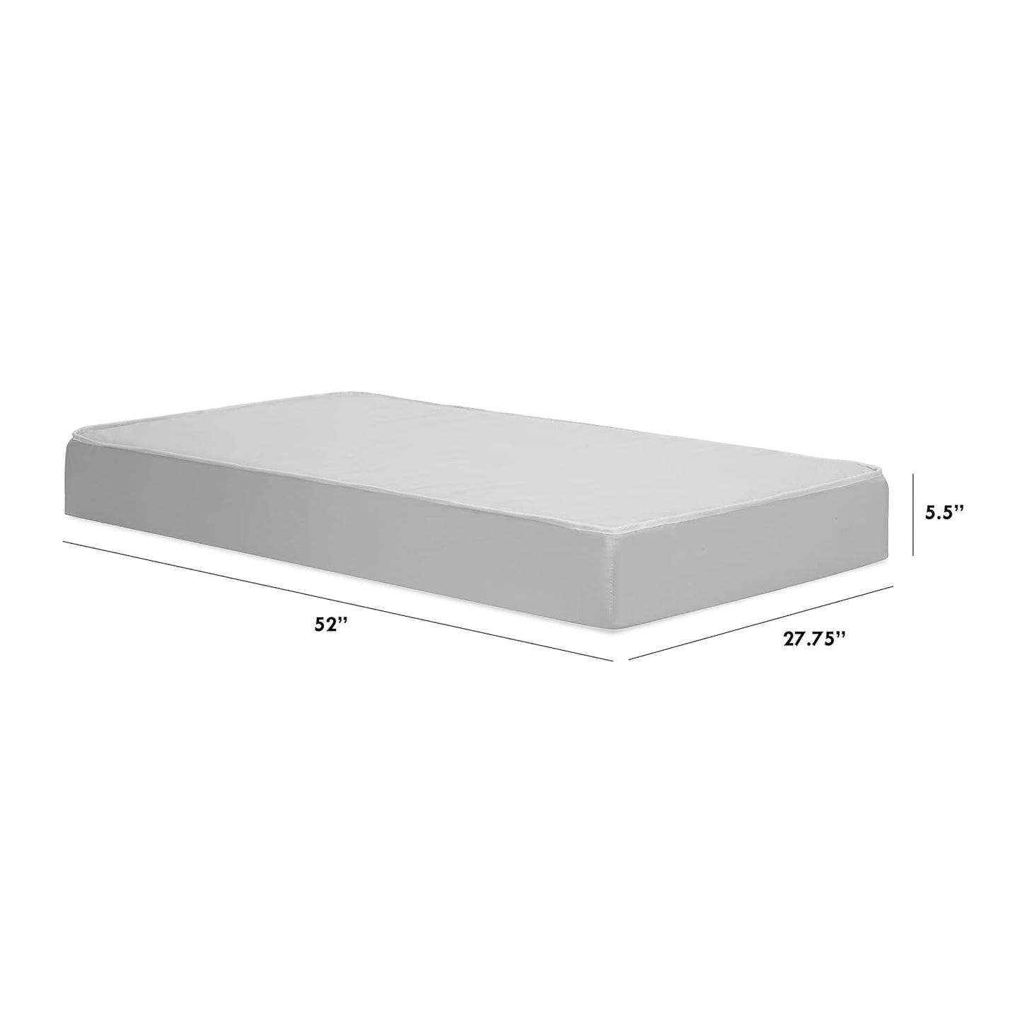 DaVinci Pure Core Memory Foam Baby Crib Mattress (White) - Kidsy