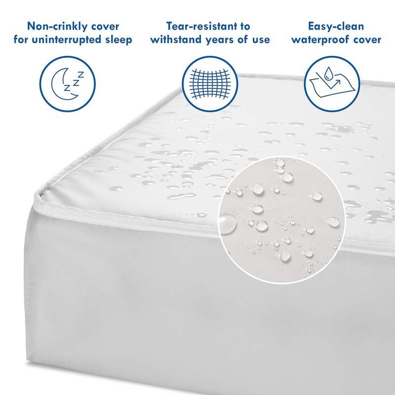 DaVinci Pure Core Memory Foam Baby Crib Mattress (White) - Kidsy