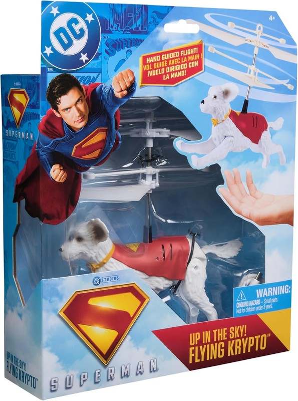 DC Comics, Superman Up in The Sky! Flying Krypto, RC Toys and Remote Control Toys for Kids, 7.5 - Inch Hovering Superdog - Kidsy