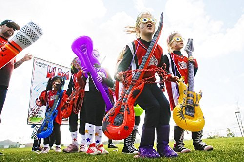 DECORA 35 Inch Inflatable Rock Star Guitar - Pack of 5 - Kidsy