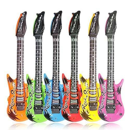 DECORA 35 Inch Inflatable Rock Star Guitar - Pack of 5 - Kidsy