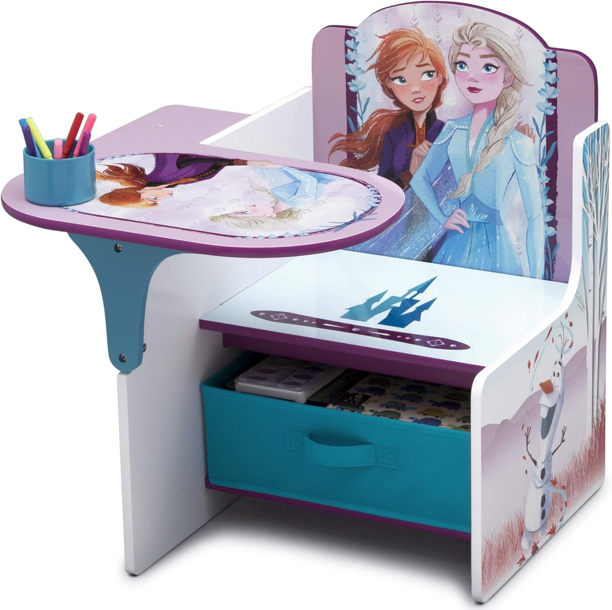 Delta Children Chair Desk with Storage Bin (Disney Frozen II) - Kidsy