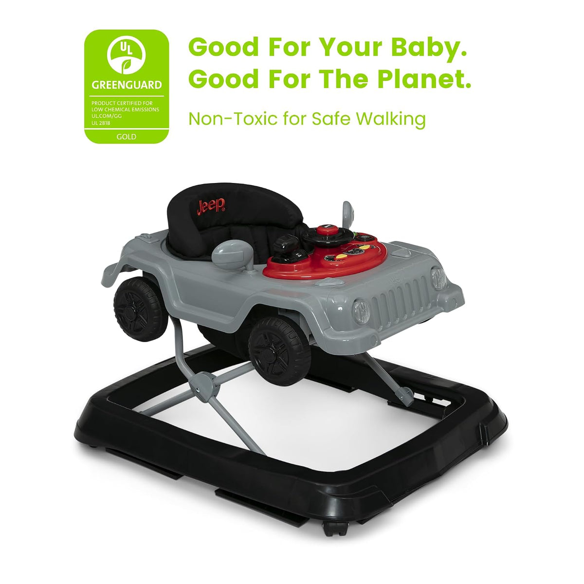 Delta Children Jeep Wrangler Activity Walker (Grey) - Kidsy