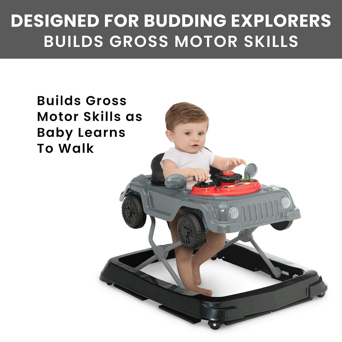 Delta Children Jeep Wrangler Activity Walker (Grey) - Kidsy