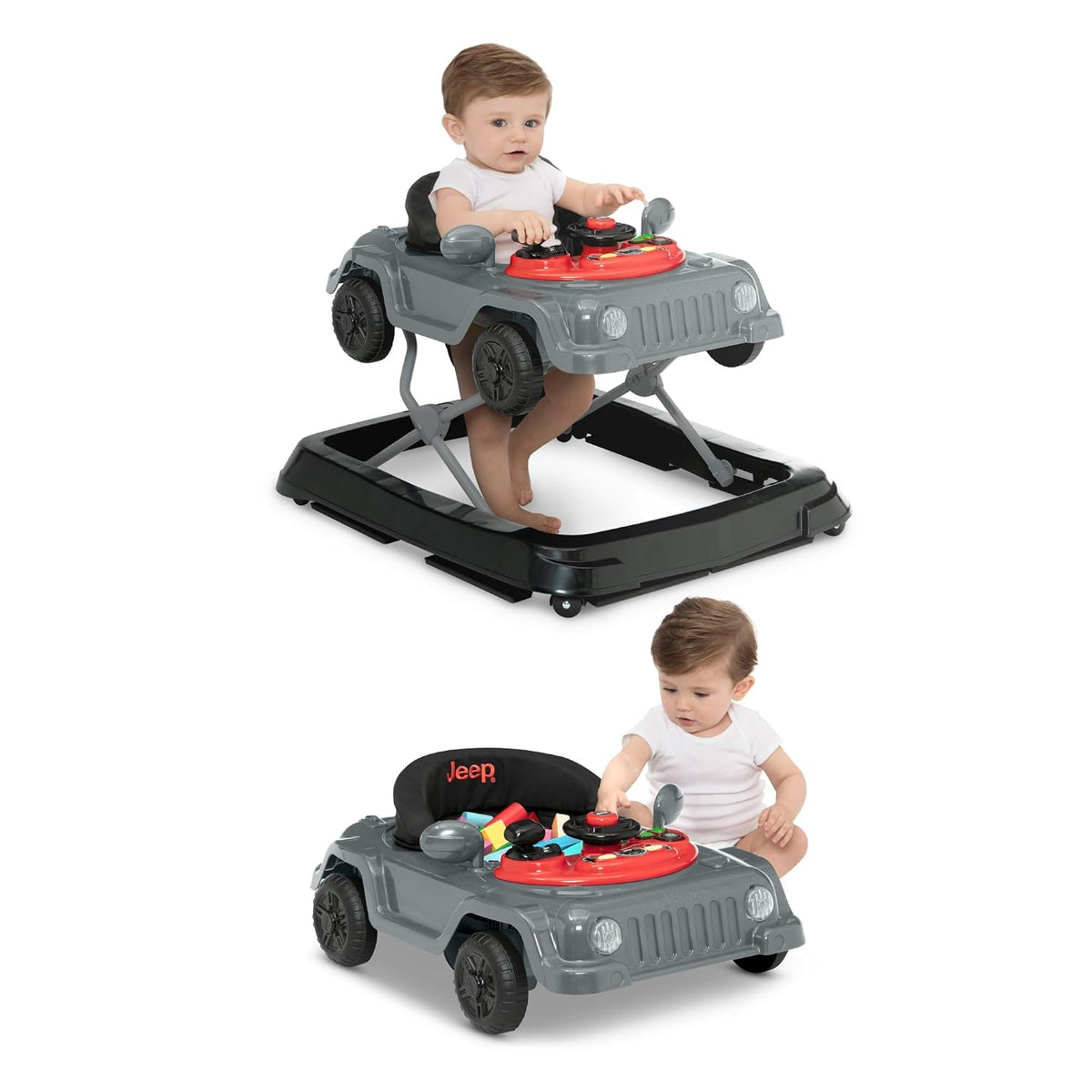 Delta Children Jeep Wrangler Activity Walker (Grey) - Kidsy