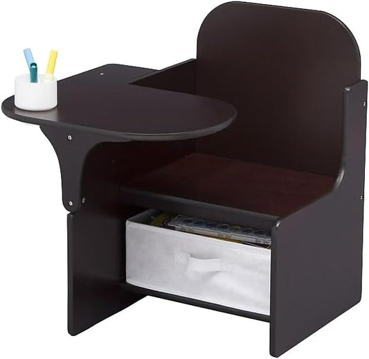 Delta Children MySize Chair Desk With Storage Bin (Dark Chocolate) - Kidsy
