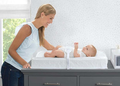 Delta Children Serta Perfect Sleeper 2 - in - 1 Deluxe Pillow Top Changing Pad & Portable Changing Mat (White) - Kidsy
