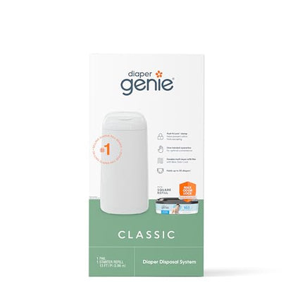 Diaper Genie Classic Diaper Pail (White) - Kidsy