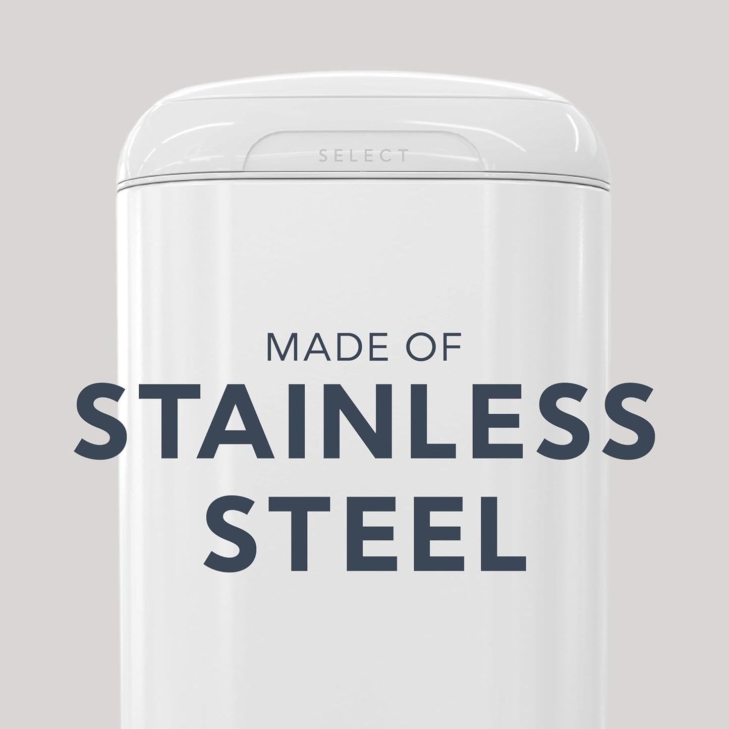 Diaper Genie Select Pail is Made of Durable Stainless Steel - Kidsy