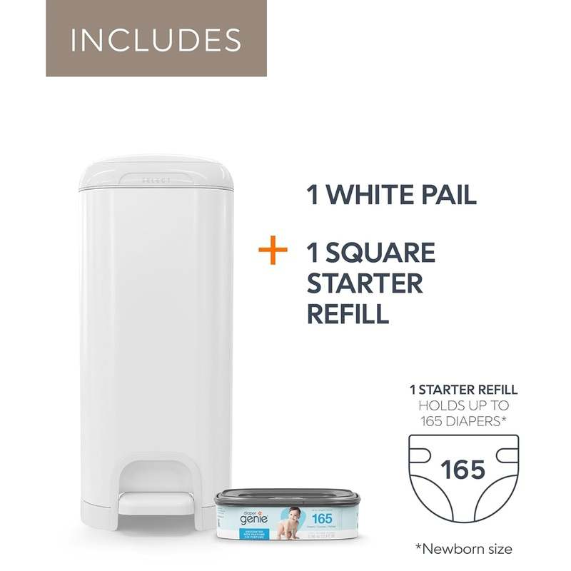 Diaper Genie Select Pail is Made of Durable Stainless Steel - Kidsy
