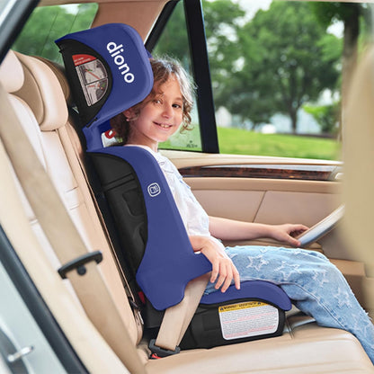 Diono Airi Lightweight High Back Booster Seat, 40–100 lbs (Blue) - Kidsy
