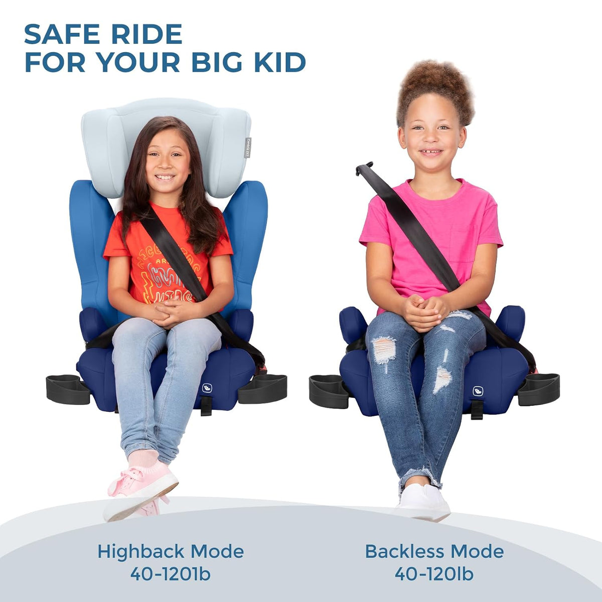 Diono Cambria LE 2-in-1 High-Back & Backless Booster Car Seat, 40-120 lbs (Blue) - Kidsy