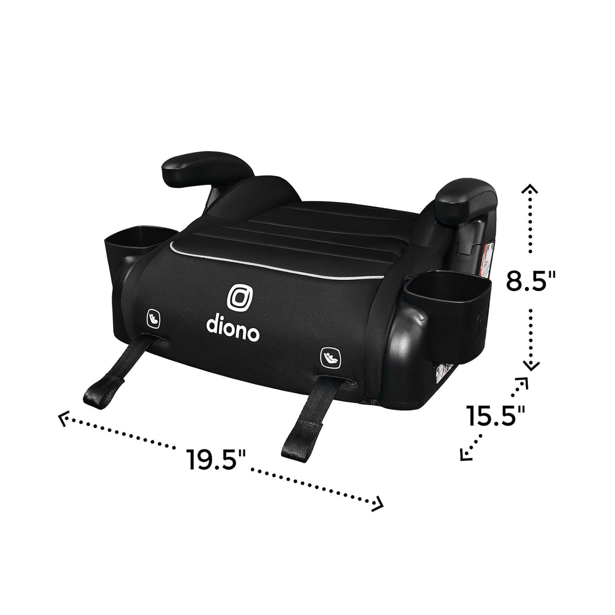 Diono Connect3 RXT Backless Booster for Children from 40-120 lbs (Black Storm) - Kidsy
