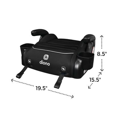 Diono Connect3 RXT Backless Booster for Children from 40-120 lbs (Black Storm) - Kidsy