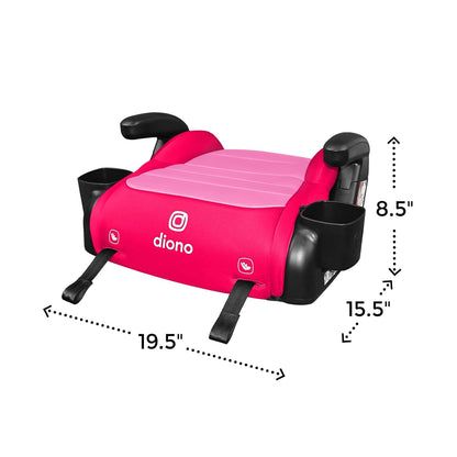 Diono Connect3 RXT Backless Booster for Children from 40-120 lbs. (Pink Cotton Candy) - Kidsy