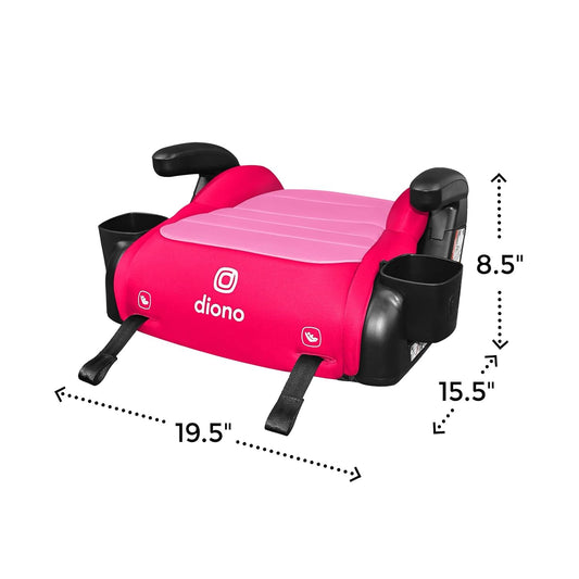Diono Connect3 RXT Backless Booster for Children from 40-120 lbs. (Pink Cotton Candy) - Kidsy