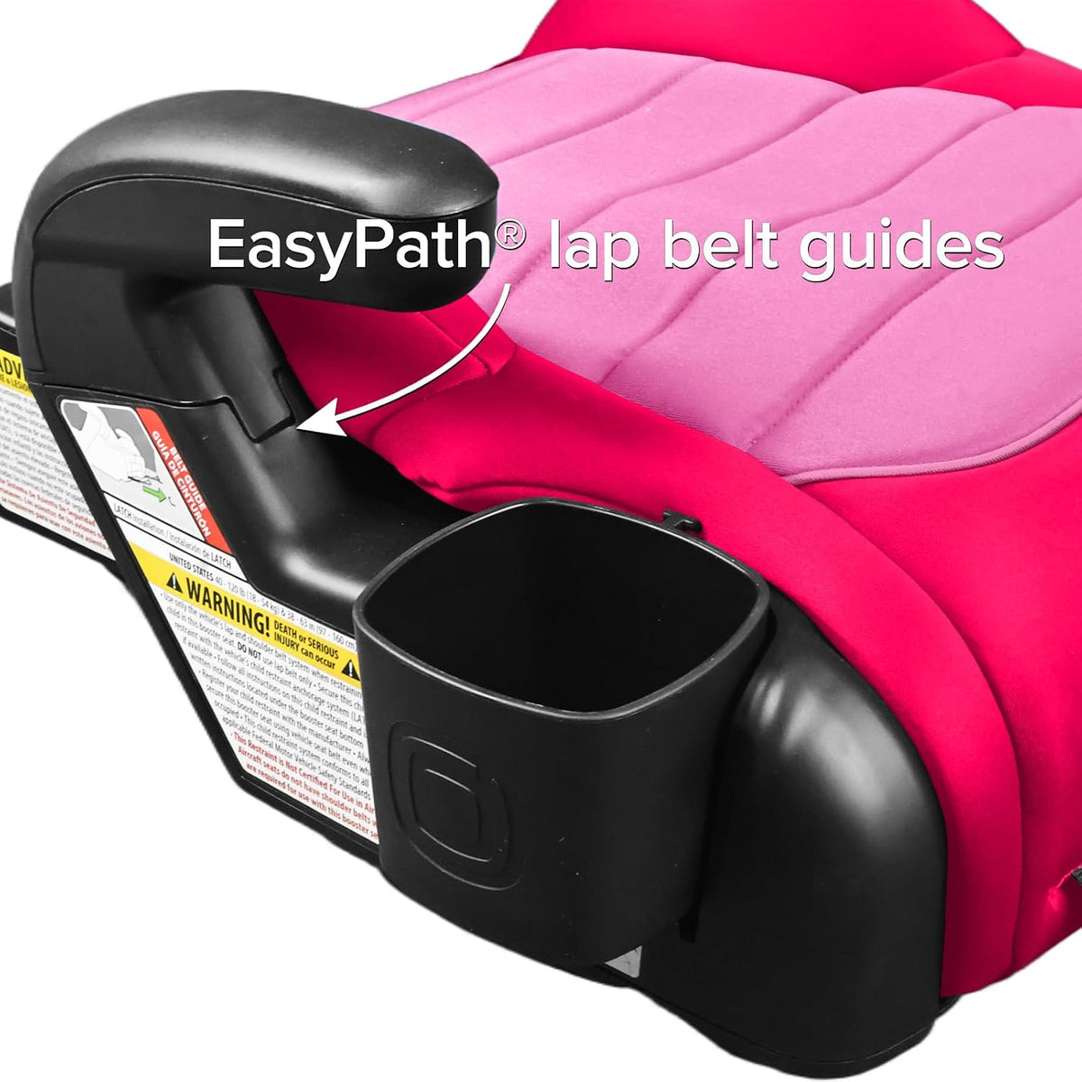 Diono Connect3 RXT Backless Booster for Children from 40-120 lbs. (Pink Cotton Candy) - Kidsy