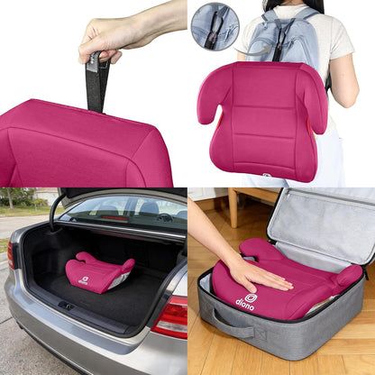 Diono Solana Lite Backless Booster Car Seat (Pink Cotton Candy) - Kidsy