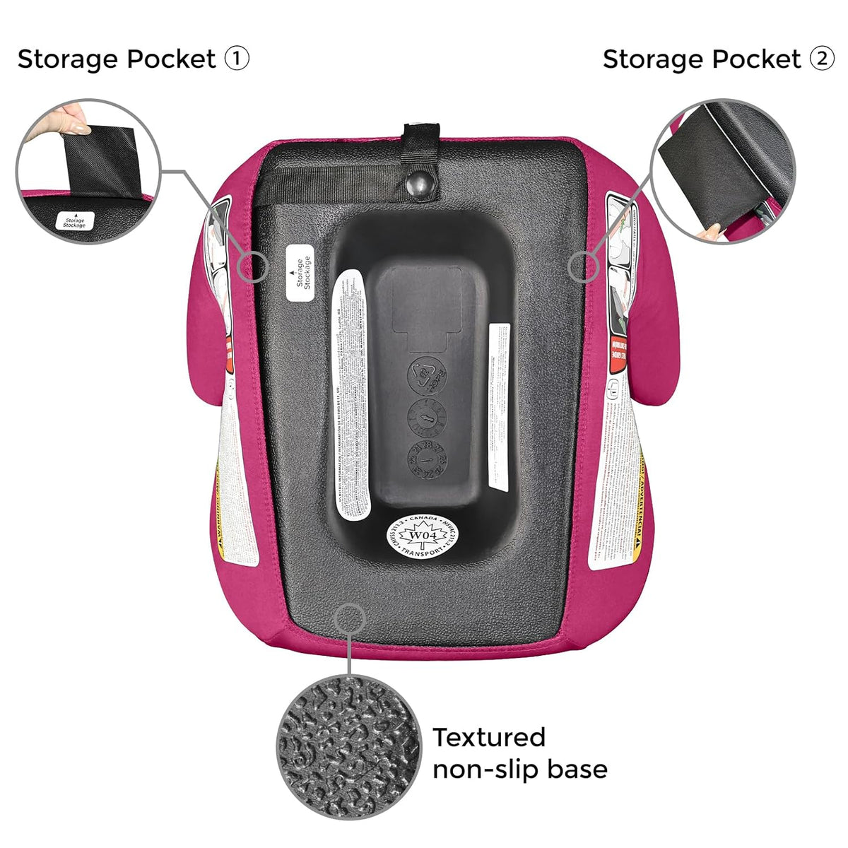 Diono Solana Lite Backless Booster Car Seat (Pink Cotton Candy) - Kidsy