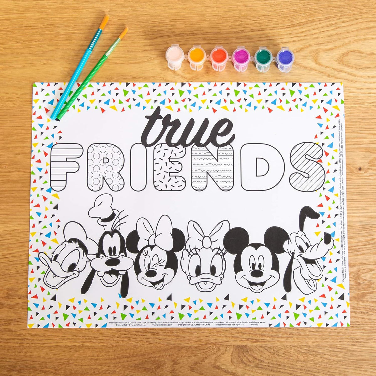 Disney Baby by J.L. Childress ColorMe Disposable Placemats - Kidsy