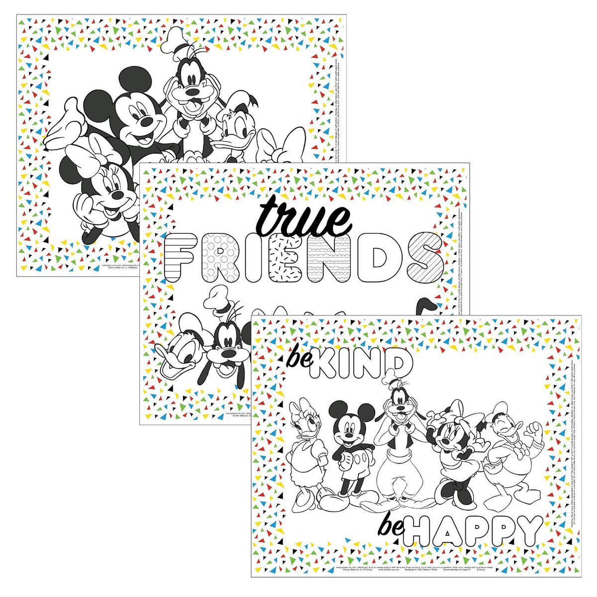 Disney Baby by J.L. Childress ColorMe Disposable Placemats - Kidsy