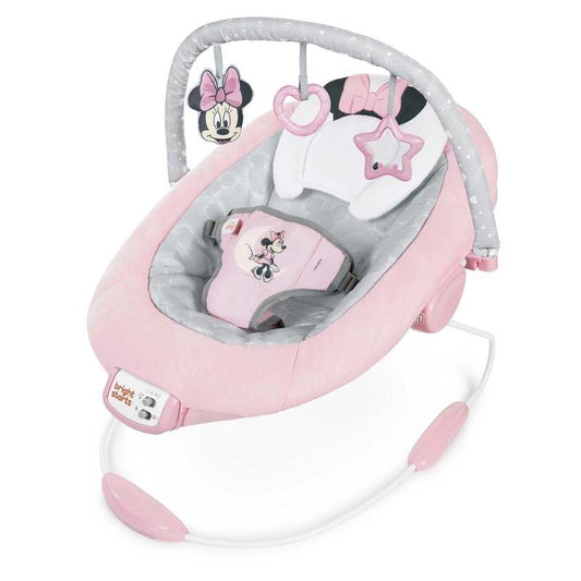 Disney Baby Slip Resistant Vibrating Infant Baby Bouncer (Minnie Mouse) - Kidsy