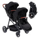 Double Tandem Stroller for Newborn & Toddler (Black) - Kidsy