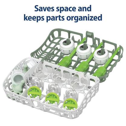 Dr. Brown's Dishwasher Basket for Small Baby Bottle Parts, Pacifiers, and Accessories (Green) - Kidsy